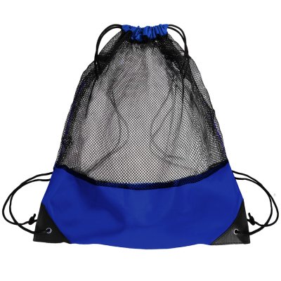 Рюкзак мешок с укреплёнными уголками Mesh, синий, 35*41 см, полиэстер 210D Синий арт. 16811/24