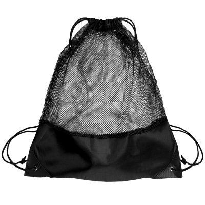 Рюкзак мешок с укреплёнными уголками Mesh, чёрный, 35*41 см, полиэстер 210D Черный арт. 16811/35