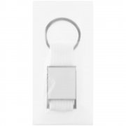 Брелок Stropp с тканевой вставкой, белый