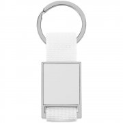 Брелок Stropp с тканевой вставкой, белый