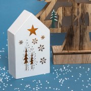 Украшение с подсветкой ДОМ белый