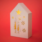 Украшение с подсветкой ДОМ белый