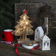 Украшение с подсветкой ВАЛЕНОК бежевый