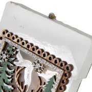 Украшение с подсветкой ВАЛЕНОК бежевый