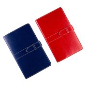 Ежедневник-портфолио недатированный Holder, А5, зеленый/красный, кремовый блок, без обреза зеленый, красный