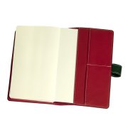 Ежедневник-портфолио недатированный Holder, А5, зеленый/красный, кремовый блок, без обреза зеленый, красный