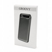 Внешний аккумулятор Groovy 10000 Mah с быстрой зарядкой, черный