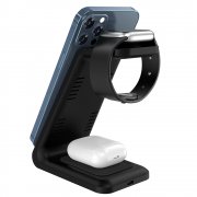 Беспроводное мультизарядное устройство Standy 15W, черный арт. 7108.02