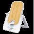 Беспроводное магнитное зарядное устройство Bambooco 15W, белый с бамбуковым Беспроводное магнитное зарядное устройство Bambooco 15W, белый с бамбуковым