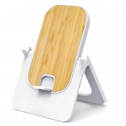 Беспроводное магнитное зарядное устройство Bambooco 15W, белый с бамбуковым арт. 7126.01