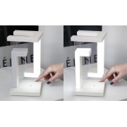 Левитирующая настольная лампа "Twin" с функцией беспроводной зарядки белый