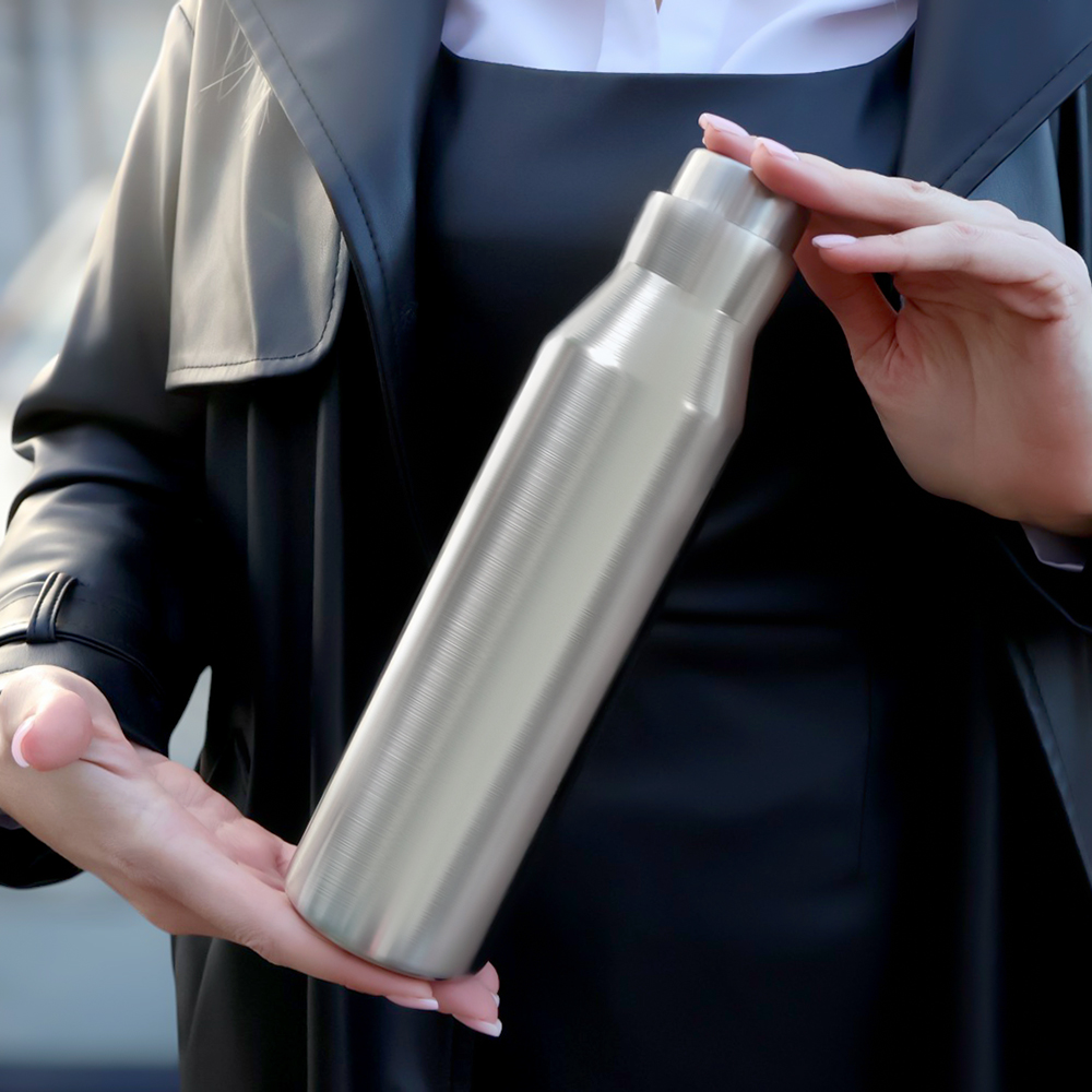 Термобутылка герметичная вакуумная Siluet, серебро арт. 5065.09 Термобутылка герметичная вакуумная Siluet, серебро арт. 5065.09