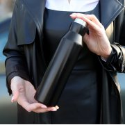 Термобутылка герметичная вакуумная Siluet, черная арт. 5065.02