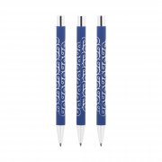 Набор "Aurora" (ручка+карандаш), покрытие soft touch темно-синий с черным