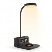 Настольный органайзер Crolly c беспроводной зарядкой 15W и лампой, черный арт. 7124.02