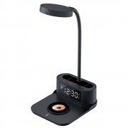 Настольный органайзер Crolly c беспроводной зарядкой 15W и лампой, черный арт. 7124.02 Настольный органайзер Crolly c беспроводной зарядкой 15W и лампой, черный арт. 7124.02