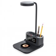 Настольный органайзер Crolly c беспроводной зарядкой 15W и лампой, черный арт. 7124.02 Настольный органайзер Crolly c беспроводной зарядкой 15W и лампой, черный арт. 7124.02
