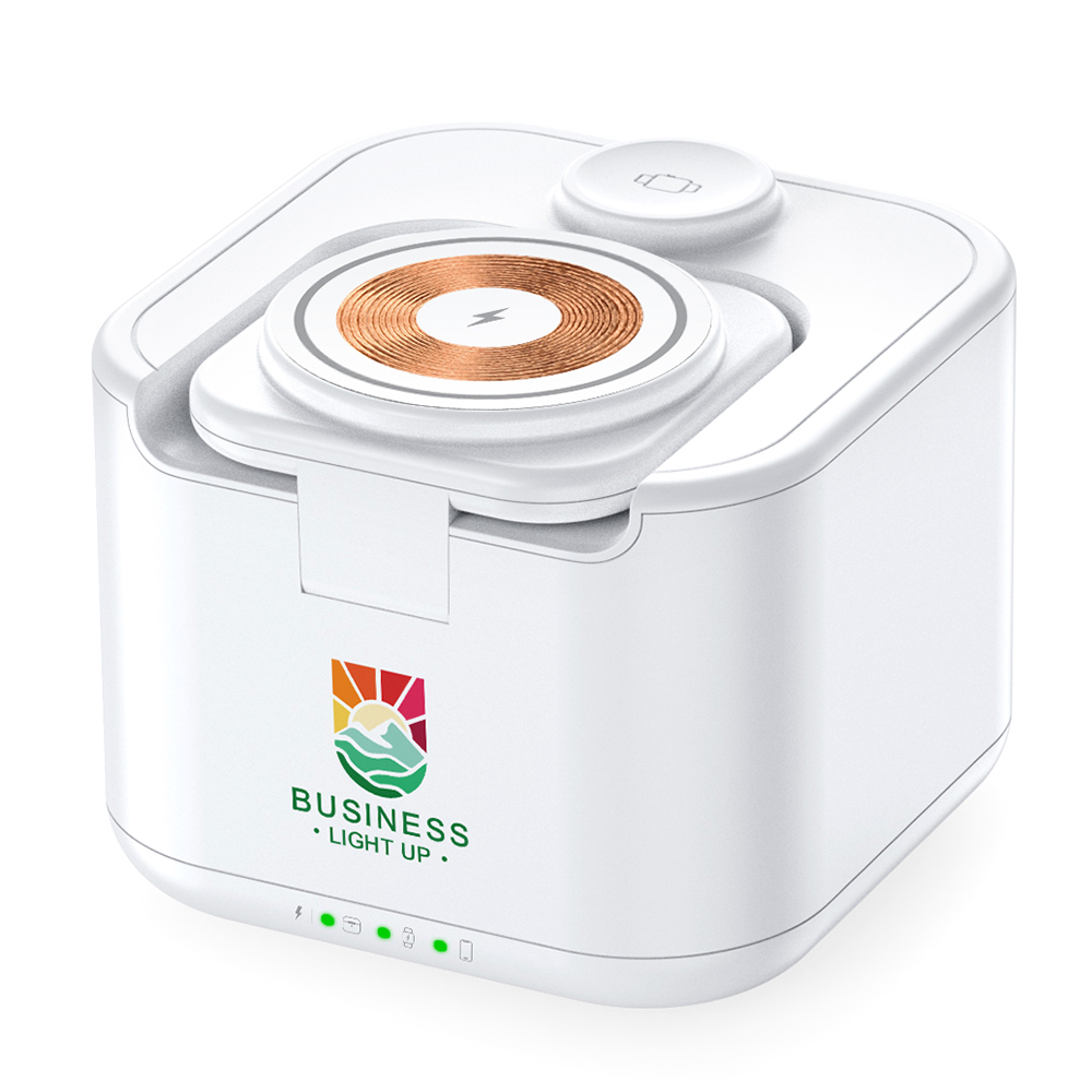 Беспроводная колонка 5W с беспроводным зарядным 15W Powerbox ,белый арт. 11030.01 Беспроводная колонка 5W с беспроводным зарядным 15W Powerbox ,белый арт. 11030.01