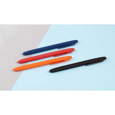 Ручка шариковая "Vega", покрытие soft touch красный