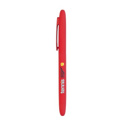Ручка шариковая "Vega", покрытие soft touch красный