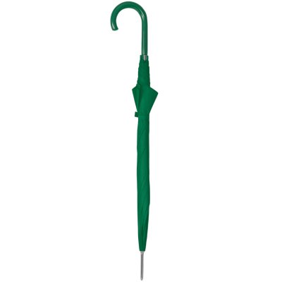 Зонт-трость с пластиковой ручкой, механический; зеленый; D=103 см; 100% полиэстер 190 T Зеленый