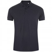 Рубашка поло мужская BRANDY MEN, темно-синяя с белым